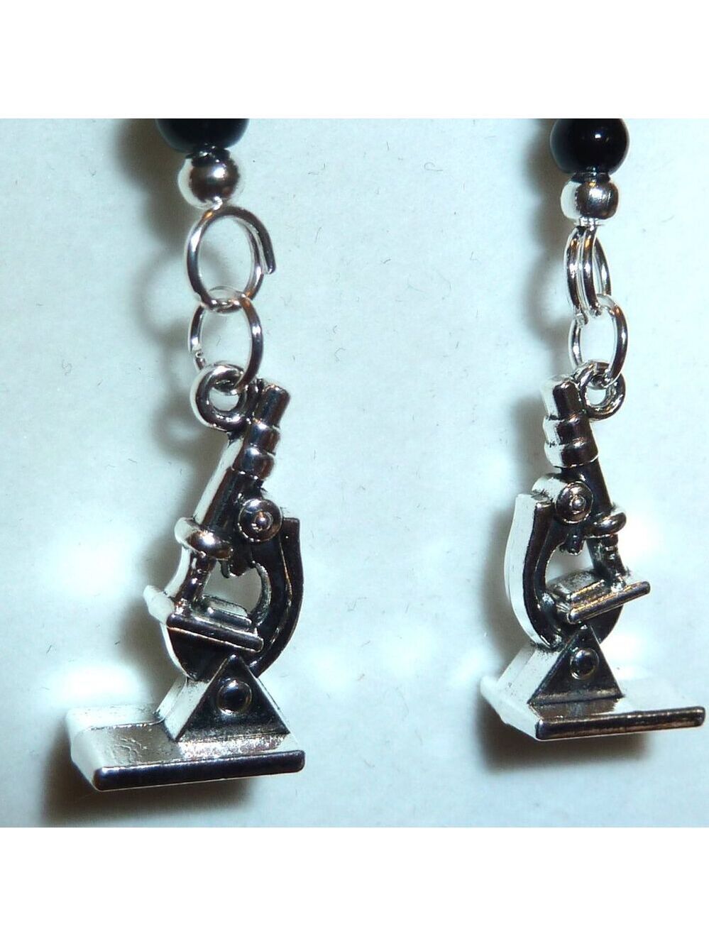 No 997 Handmade earrings with Tibetan silver charms and polished stones